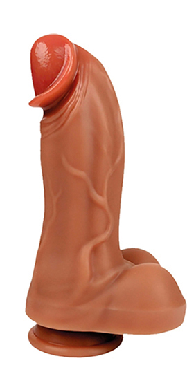 Dildo vibrante con telecomando ultra realistico glande pronunciato e curvo